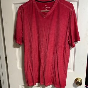 Tommy Bahama Men's Red Short-Sleeve V-Neck Tee